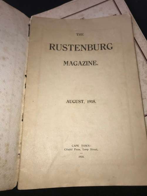 THE RUSTENBURG GIRLS HIGH SCHOOL MAGAZINES 1918, 1921, 1922