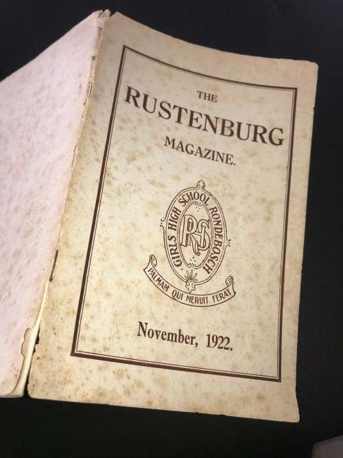 THE RUSTENBURG GIRLS HIGH SCHOOL MAGAZINES 1918, 1921, 1922