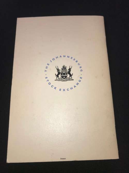 OWN YOUR OWN SHARE OF SOUTH AFRICA - VINTAGE JHB STOCK EXCHANGE BOOKLET