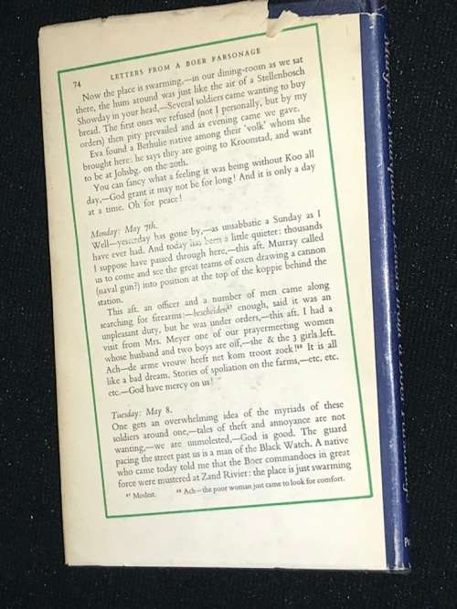 LETTERS FROM A BOER PARSONAGE