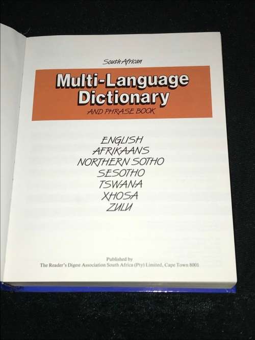 MULTI LANGUAGE DICTIONARY AND PHRASE BOOK
