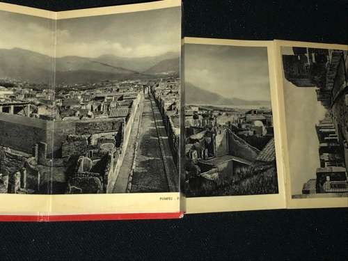 VINTAGE ITALIAN SOUVENIR FOLD OUT PHOTOS OF POMPEI