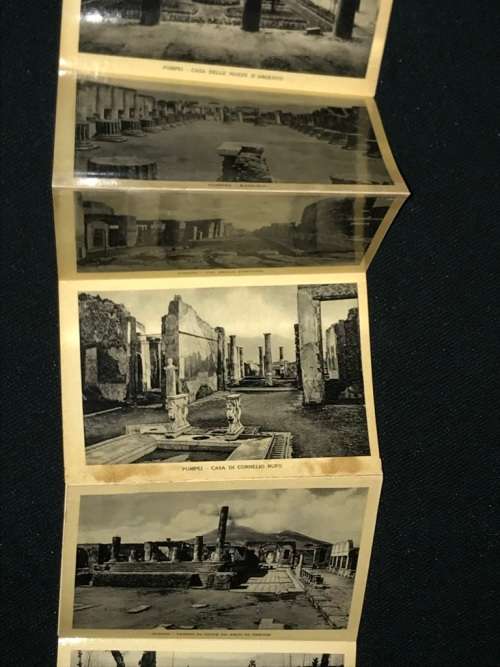 VINTAGE ITALIAN SOUVENIR FOLD OUT PHOTOS OF POMPEI