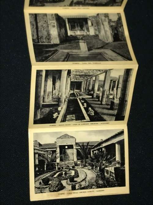 VINTAGE ITALIAN SOUVENIR FOLD OUT PHOTOS OF POMPEI