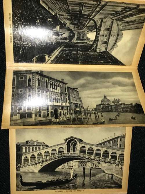 VINTAGE ITALIAN SOUVENIR FOLD OUT PHOTOS OF VENICE 32 VIEWS
