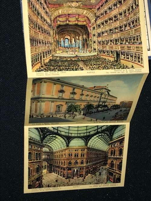 VINTAGE ITALIAN SOUVENIR FOLD OUT PHOTOS OF NAPOLI VIEWS