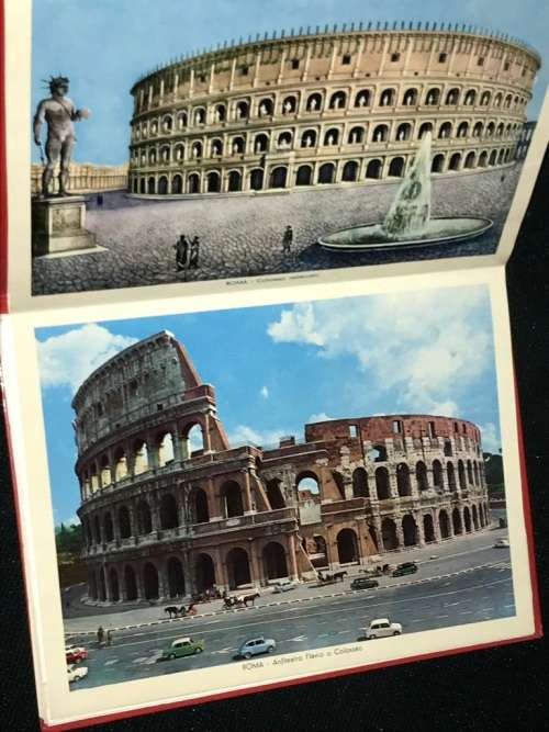 VINTAGE ITALIAN SOUVENIR FOLD OUT PHOTOS OF ROME