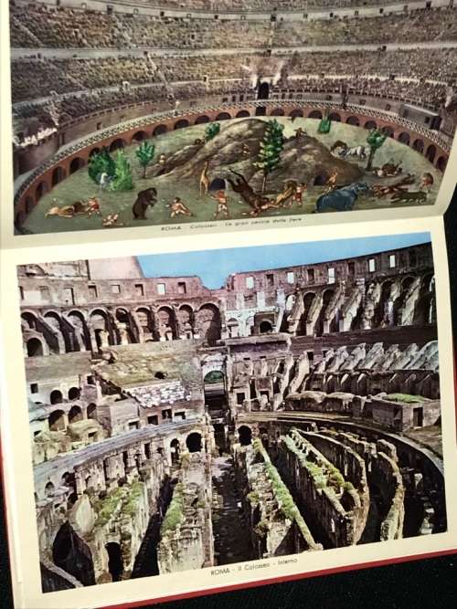 VINTAGE ITALIAN SOUVENIR FOLD OUT PHOTOS OF ROME