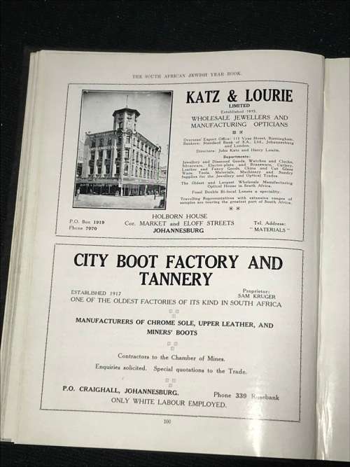 THE SOUTH AFRICAN JEWISH YEAR BOOK 1929 5689 - 90