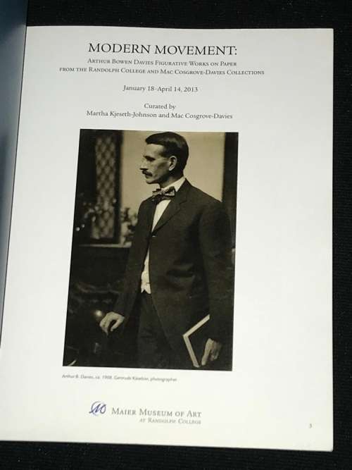 MODERN MOVEMENT - ARTHUR B. DAVIES RANDOLPH COLLEGE