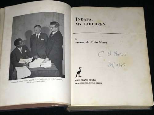 INDABA, MY CHILDREN BY VUSAMAZULU CREDO MUTWA