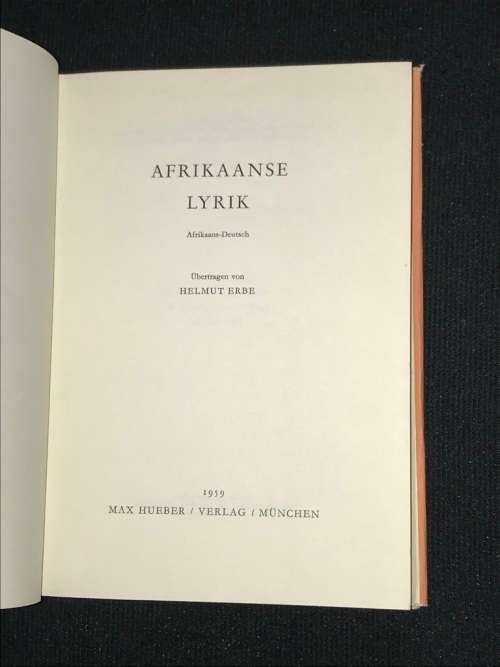 AFRIKANSE LYRIK AFRIKAANS - DEUTSCH
