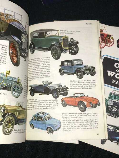 CARS OF THE WORLD BY J.D. SCHEEL 4 BOOKS IN SLIPCASE