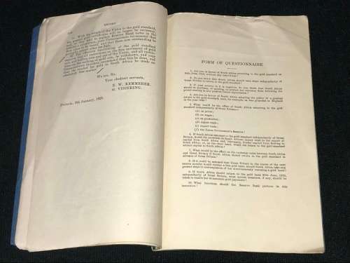 1925 REPORT RESUMPTION OF GOLD PAYMENTS BY THE UNION OF SOUTH AFRICA - E.W. KEMMERER