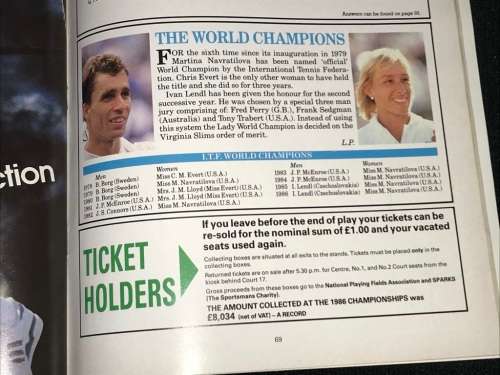 WIMBLEDON 1987  ,SAT 27TH JUNE