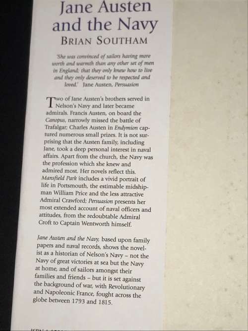 JANE AUSTEN AND THE NAVY BY BRIAN SOUTHAM