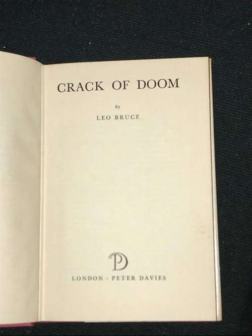 CRACK OF DOOM BY LEO BRUCE 1963 1ST EDITION