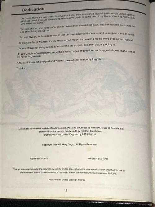 ADVANCED DUNGEONS & DRAGONS UNEARTHED ARCANA BY GARY GYGAX
