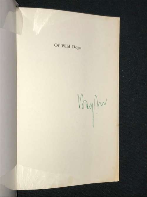 OF WILD DOGS BY JANE TAYLOR SIGNED BY AUTHOR