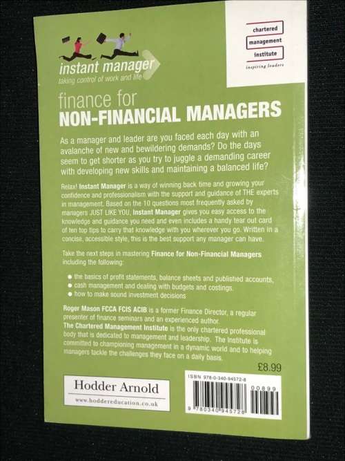 FINANCE FOR NON - FINANCIAL MANAGERS BY ROGER MASON