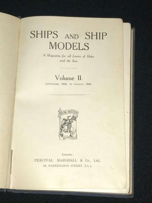 SHIPS AND SHIP MODELS SEPT 1932 TO AUG 1933