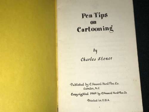 PEN TIPS ON CARTOONING BY CHARLES STONER