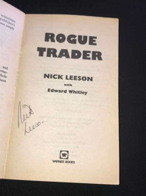 NICK LEESON`S ROGUE TRADER SIGNED