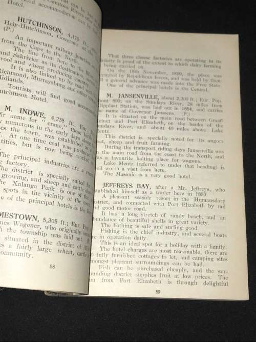 TRAVELLERS` GUIDE FOR SOUTH AFRICA BY J.W. ROBERTSON