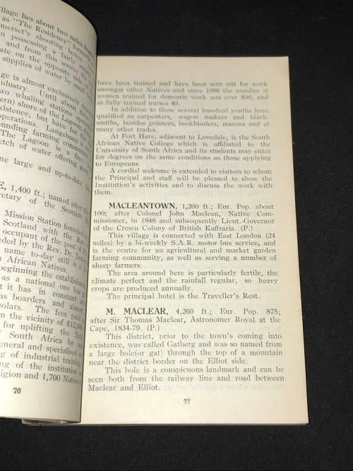 TRAVELLERS` GUIDE FOR SOUTH AFRICA BY J.W. ROBERTSON