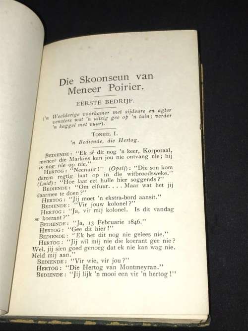 DIE SKOONSEUN VAN MENEER POIRER UIT FRANS VERTAAL IN AFRIKAANS DEUR D.F. MALHERBE 1919