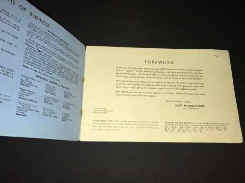 CCW PRODUCTIONS COMPONENTS FOR THE CONNOISSEUR 6TH EDITION 1954