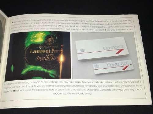 VINTAGE CONCORDE BROCHURE BRITISH AIRWAYS + GNOMES