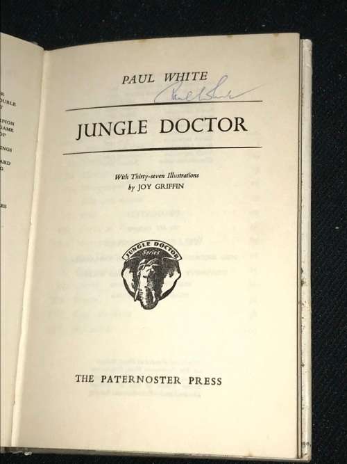JUNGLE DOCTOR BY PAUL WHITE SIGNED