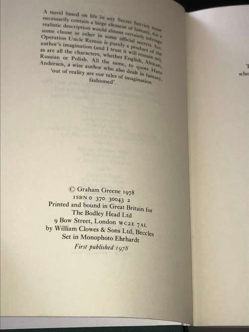 THE HUMAN FACTOR BY GRAHAM GREENE