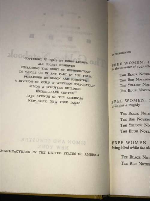 THE GOLDEN NOTE BOOK BY DORIS LESSING 1ST PRINTING 1962 & 9 OTHER TITLES