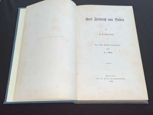KARL FRIEDRICH VON BADEN BON C.F. REBENIUS 1868