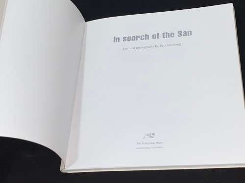 IN SEARCH OF THE SAN BY PAUL WEINBERG