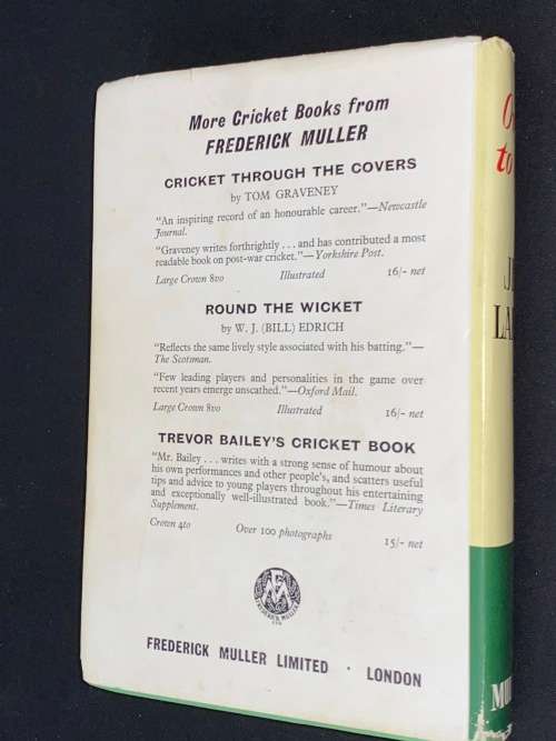 OVER TO ME BY JIM LAKER 1958-59 TOUR OF AUSTRALIA