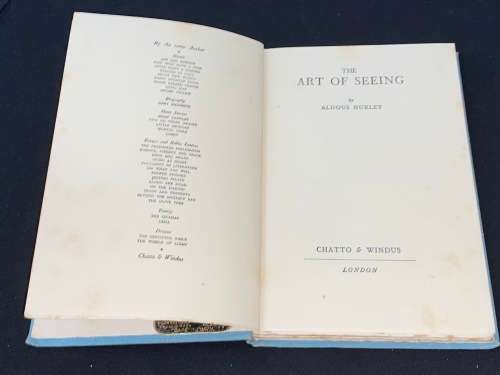 THE ART OF SEEING BY ALDOUS HUXLEY