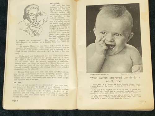 NUSTRINE MOTHERS GUIDE SCARCE VINTAGE INFORMATIONAL BROCHURE