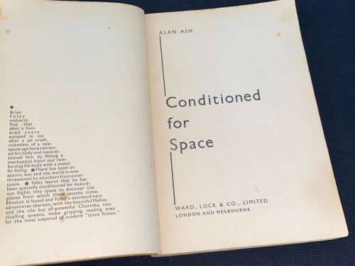 CONDITIONED FOR SPACE BY ALAN ASH 1955 ADVANCED PROOF COPY
