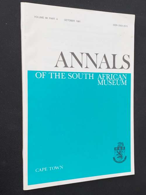 ANNALS OF THE SOUTH AFRICAN MUSEUM OCT 1981