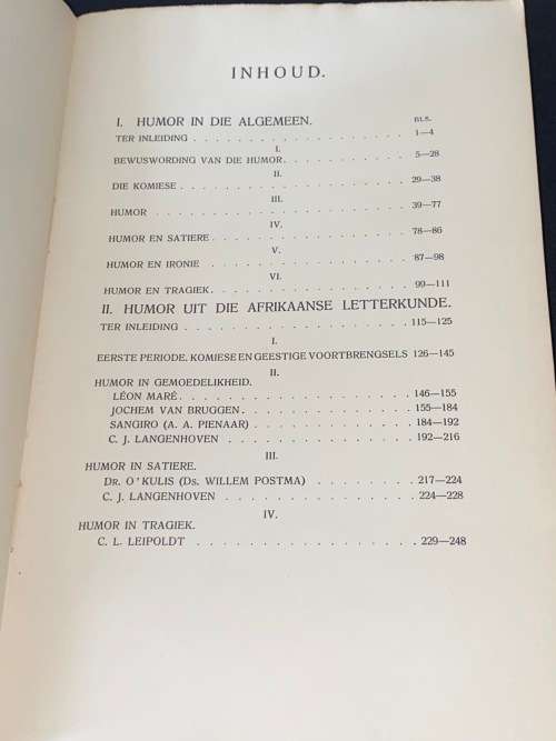 HUMOR IN DIE ALGEMEEN EN SY UITING IN DIE AFRIKAANSE LETTERKUNDE DEUR F.E.J. MALHERBE