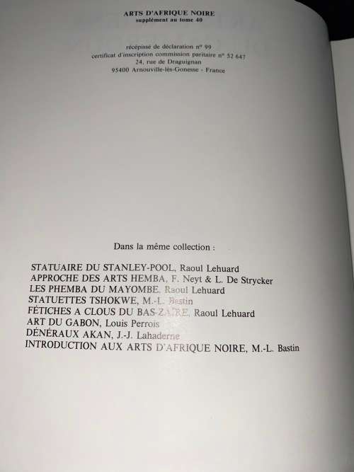 ARTS ANCIENS DU CAMEROUN BY PIERRE HARTER
