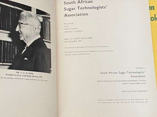 SOUTH AFRICAN SUGAR TECHNOLOGISTS ASSOCIATION 1970 / 1974 EDITIONS