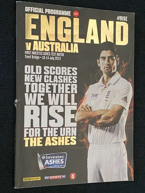OFFICIAL PROGRAMME ASHES TEST ENGLAND V AUSTRALIA JULY 2013