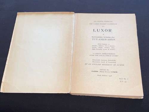 THE LATEST POCKET GUIDE BOOK TO LUXOR & ENVIROMENTS, INCLUDING TUTANKHAMEN