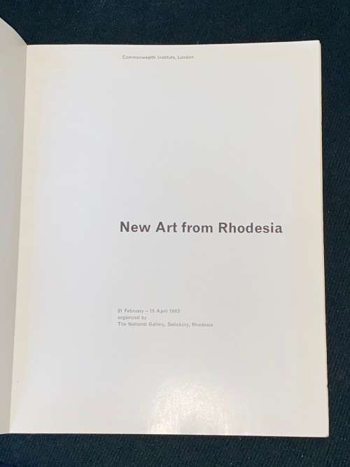 NEW ART FROM RHODESIA THE NATIONAL GALLERY SALISBURY RHODESIA APRIL 1963