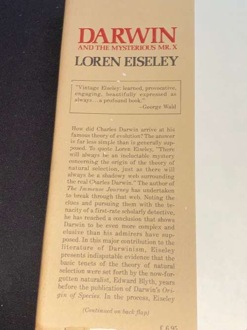 DARWIN AND THE MYSTERIOUS MR. X BY LOREN EISELEY