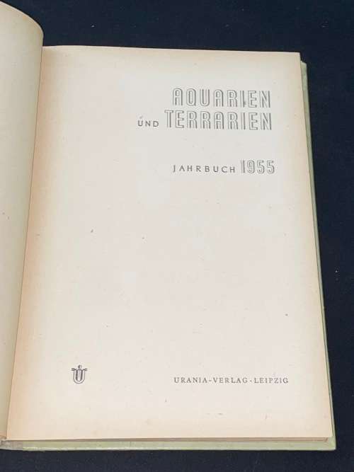 AQUARIEN UND TERRARIEN JAARBUCH 1955